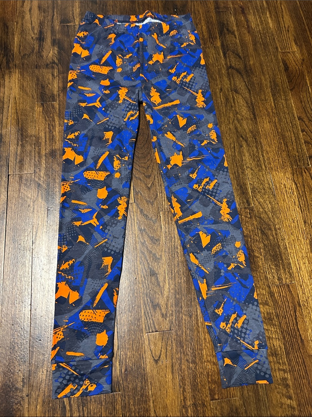 Kids Pajama pants in Blue & Orange - Athletic Bottoms